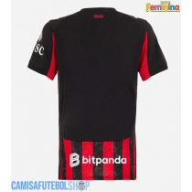 Camisa de time de futebol AC Milan Replicas 1º Equipamento Feminina 2025-26 Manga Curta